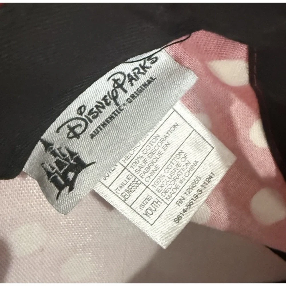 Disneyland Minnie Mouse Ears and Bow Snapback Baseball Cap Hat